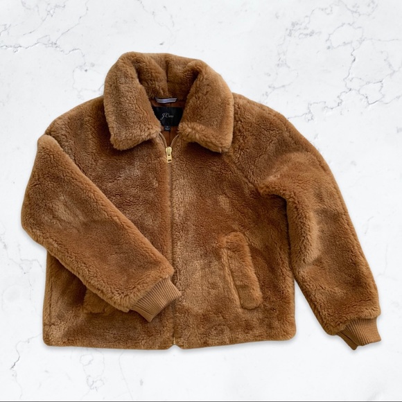 Size Medium J. Crew Faux Fur Jacket